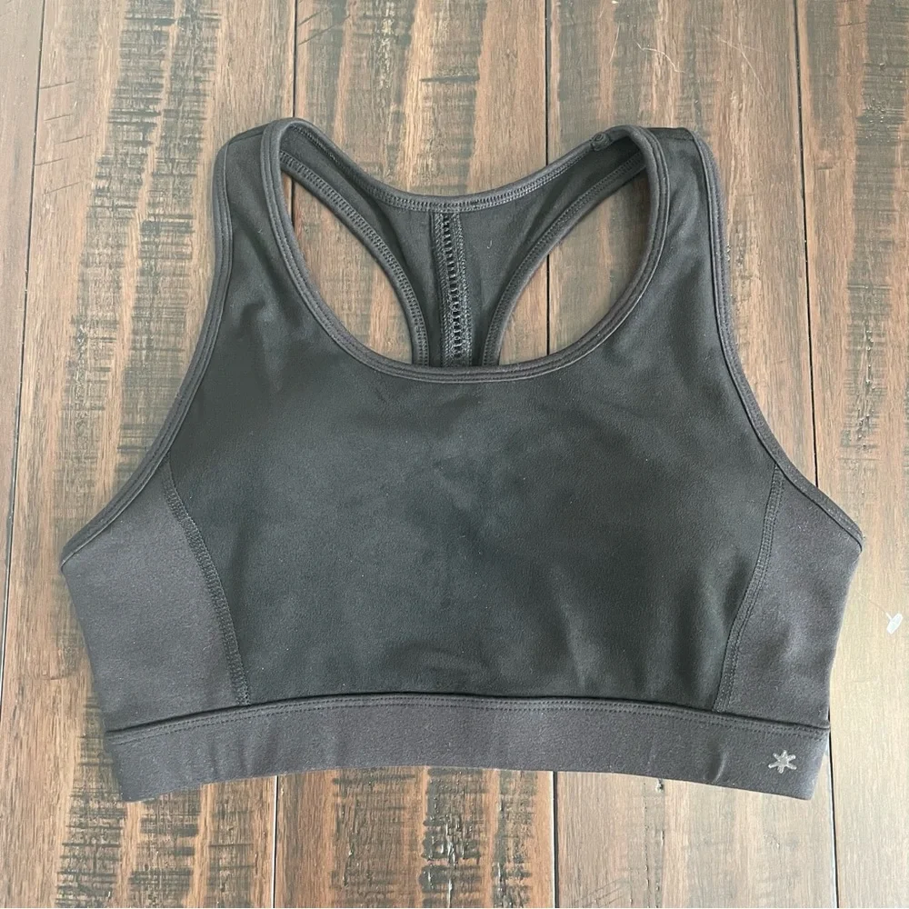 Splendid Black Faux Suede Racerback Sports Bra NEW
